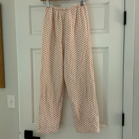 Precious Vintage Handmade Pink Floral Quilted Pajama Set - Picture 4 of 6